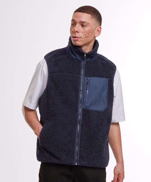 Bonded sherpa vest