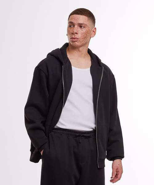 Loose-fit zip hoodie