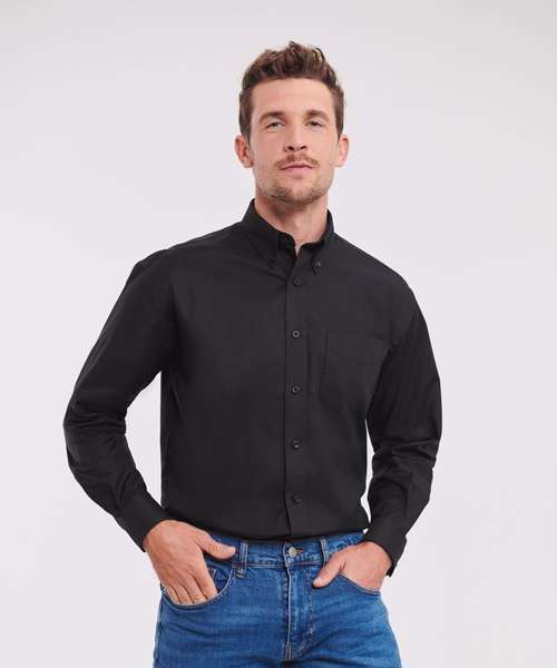Long sleeve easycare Oxford shirt