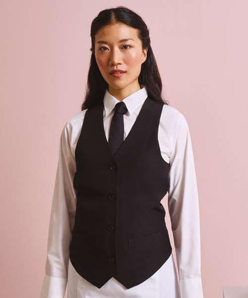 Women's lined polyester waistcoat