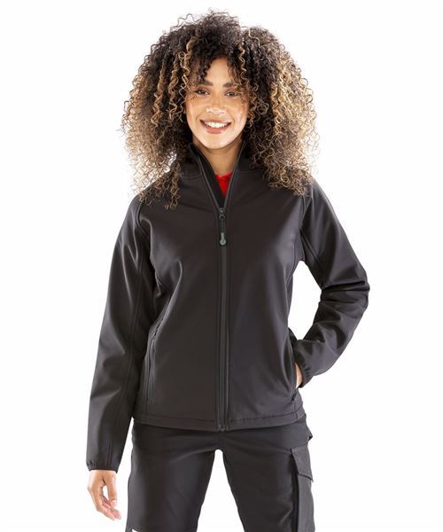 Women’s recycled 3-layer printable hooded softshell