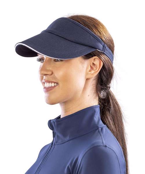 Herringbone sun visor with sandwich peak