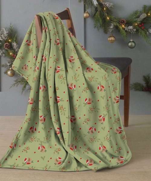 Christmas fleece throw