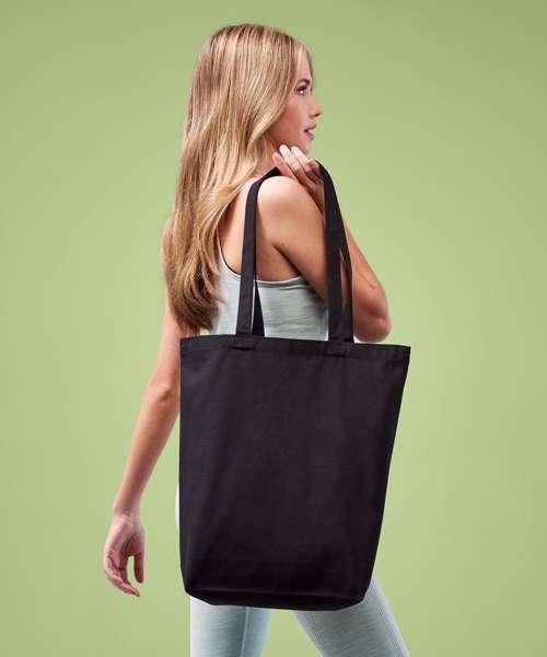 Recycled premium canvas ‘flat base’ shopper